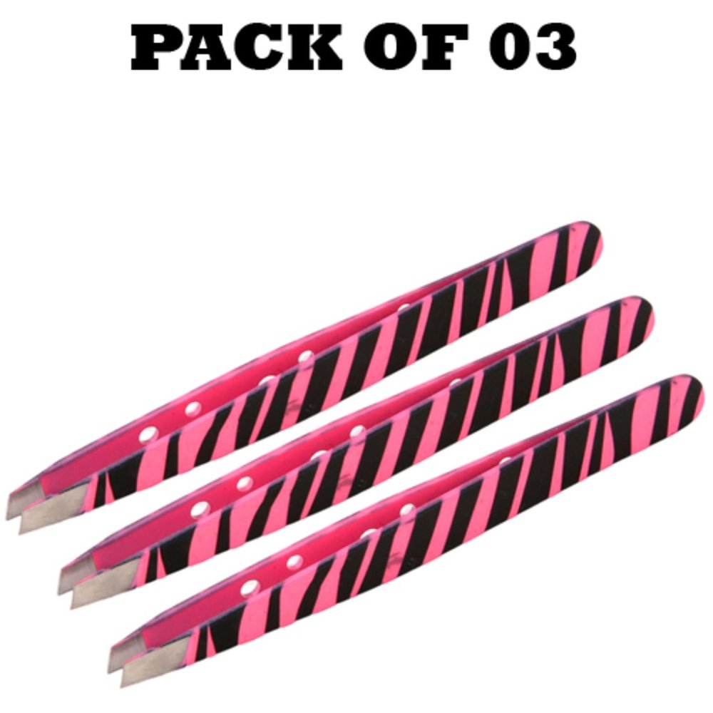 Forgica Professional Stainless Steel Paper Coated Tweezers Pack of 03